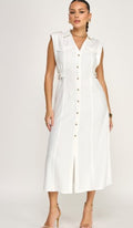 White Linen Dress