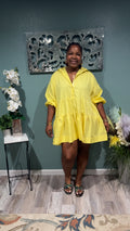 Puff Sleeve with Pockets Dress